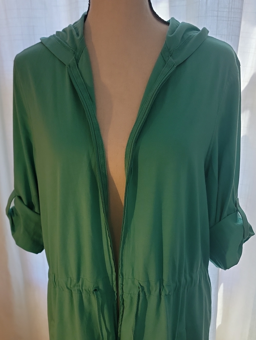 Lands End 100% Cotton Hooded Swim Coverup